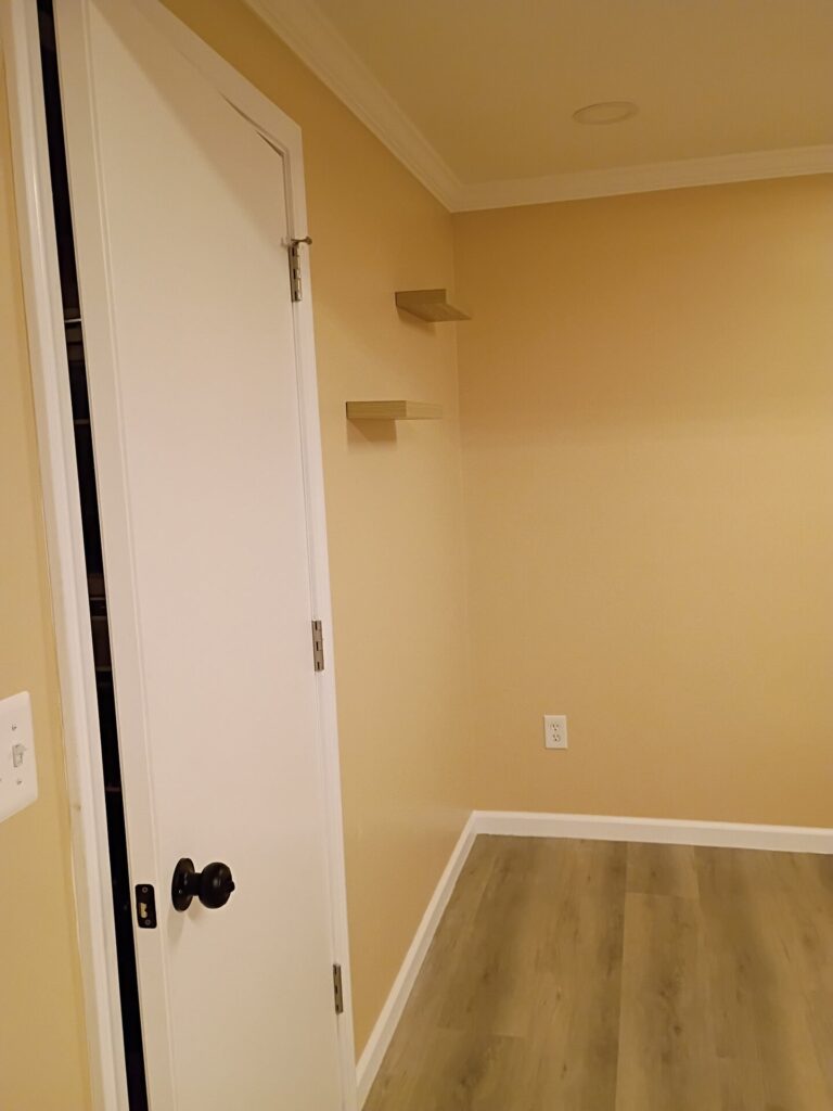 Door trim and flooring detail